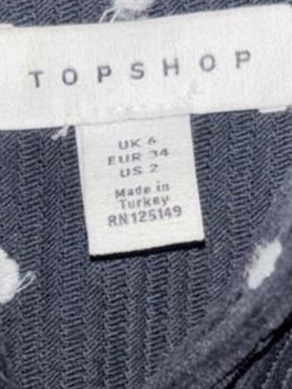 Topshop Black Corduroy Polka Dot Jean Jacket - Picture 4 of 4